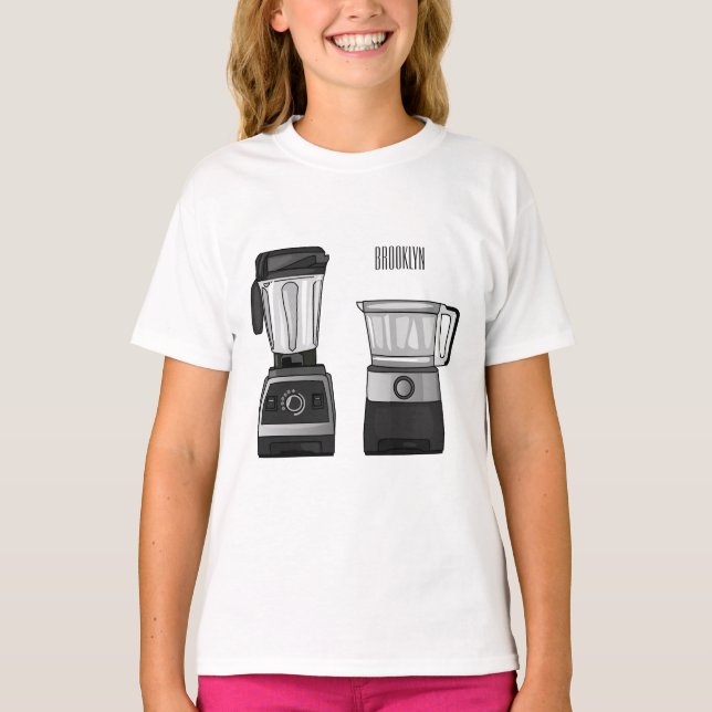 T-shirt Illustration du processeur et du mixeur alimentair (Devant)