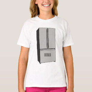 T-shirt Illustration du réfrigérateur de porte française