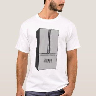 T-shirt Illustration du réfrigérateur de porte française