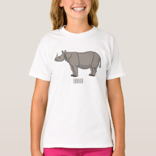 T-shirt Illustration du rhinocéros de Javan