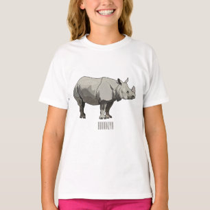 T-shirt Illustration du rhinocéros de Javan