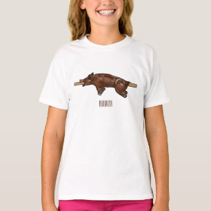 T-shirt Illustration du rôti de porc / rôti de porc