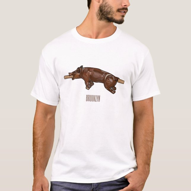 T-shirt Illustration du rôti de porc / rôti de porc (Devant)