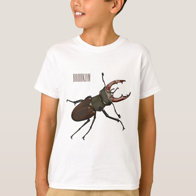 T-shirt Illustration du scarabée de stade (Devant)