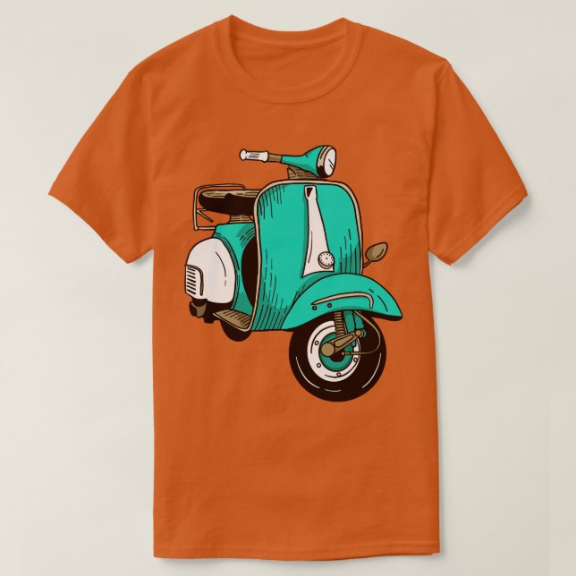 T-shirt Illustration du scooter mignon (Design devant)