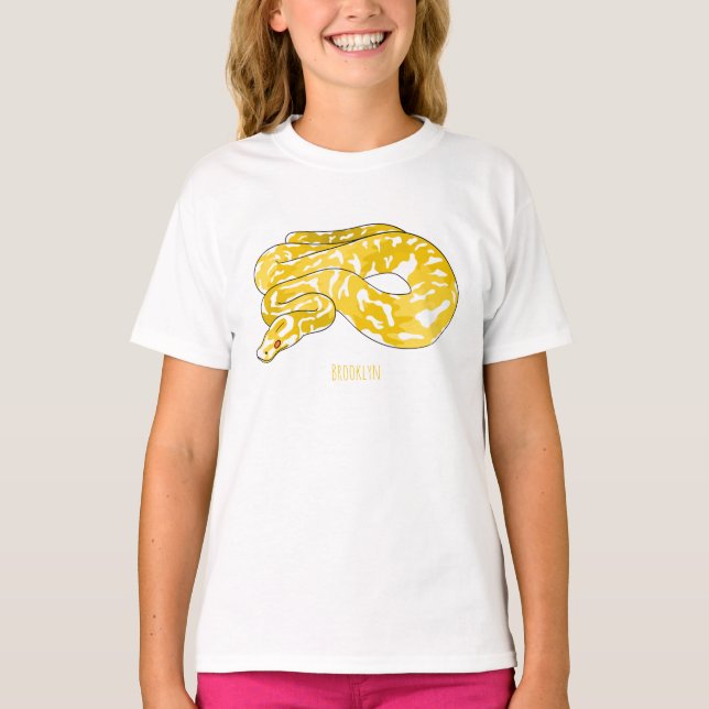 T-shirt Illustration du serpent python birman (Devant)