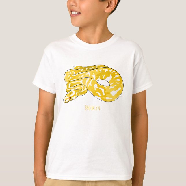 T-shirt Illustration du serpent python birman (Devant)