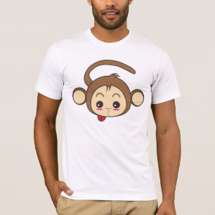 T-shirt Illustration du singe de Cute Kawaii