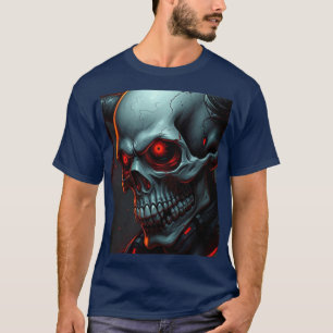 T-shirt Illustration du style de bande dessinée crâne Imag