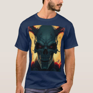 T-shirt Illustration du style de bande dessinée crâne Imag