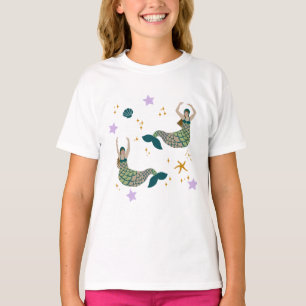 T-shirt Illustration du thème Sirène de sirène moderne Imp