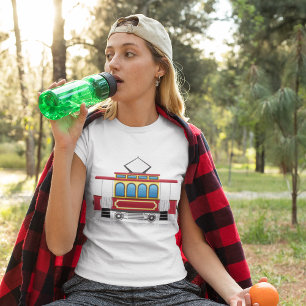 T-shirt Illustration du tramway rétro