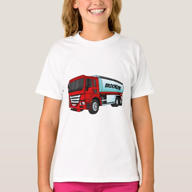 T-shirt Illustration du transport de carburant par camion- (Devant)