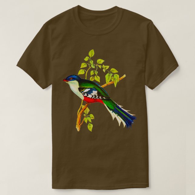 T-shirt Illustration du trogon cubain ou du tocororo (Design devant)