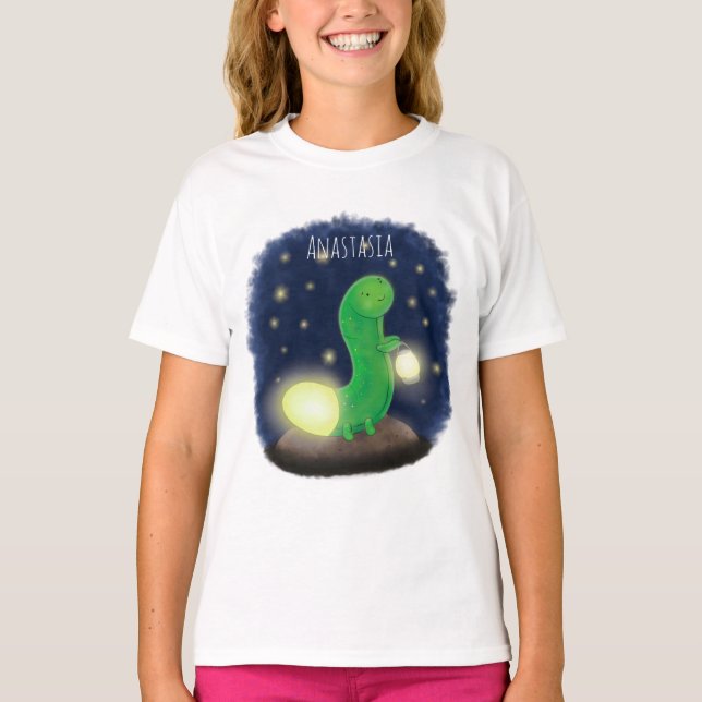 T-shirt Illustration du ver vert mou (Devant)
