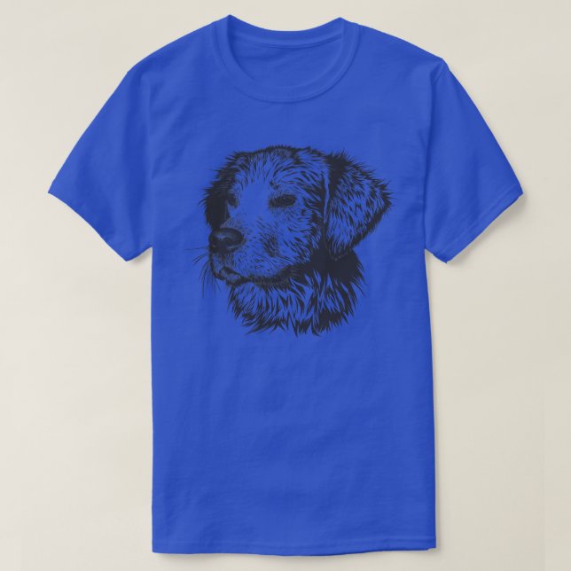 T-shirt Illustration du visage de chien mignon (Design devant)