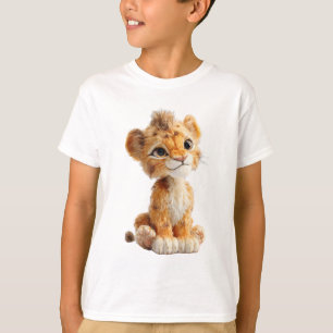 T-shirt Illustration d'un adorable lionceau mignon pour en