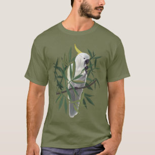 T-shirt Illustration d'un cacatoès à crête jaune dans un a