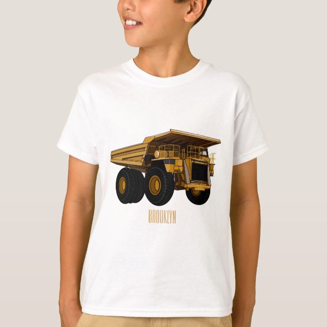 T-shirt Illustration d'un camion à grande échelle (Devant)