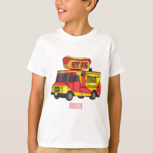 T-shirt Illustration d'un camion de nourriture pour chien