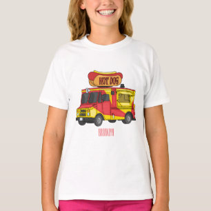 T-shirt Illustration d'un camion de nourriture pour chien 
