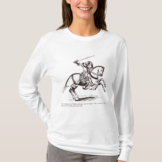 T-shirt Illustration d'un chevalier Templar (Devant)