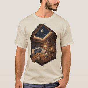 T-shirt Illustration d'un coin de lecture confortable dans