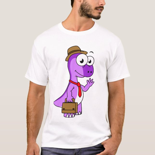 T-shirt Illustration D'Un Homme D'Affaires Pachycéphalosau (Devant)