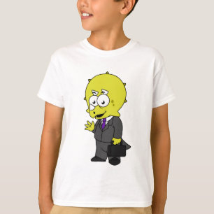 T-shirt Illustration D'Un Homme D'Affaires Tricératops.
