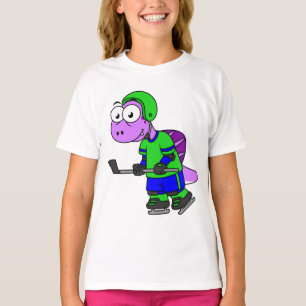 T-shirt Illustration D'Un Joueur De Spinosaurus.