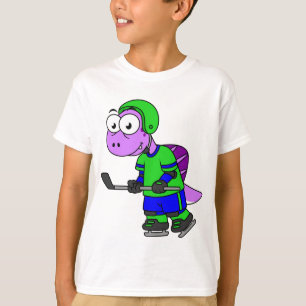 T-shirt Illustration D'Un Joueur De Spinosaurus.