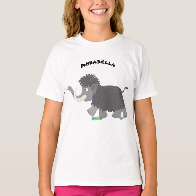T-shirt Illustration d'un mammouth laineux mou (Devant)