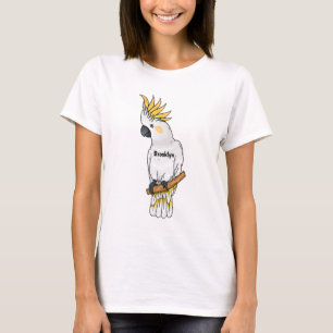 T-shirt Illustration d'un oiseau de cokatoscope à crête de