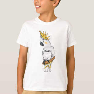 T-shirt Illustration d'un oiseau de cokatoscope à crête de