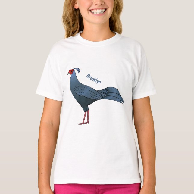T-shirt Illustration d'un oiseau siamois victime d'un tir  (Devant)
