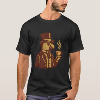 T-shirt Illustration d'un perroquet victorien au moment du