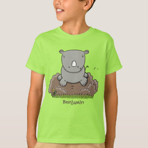 T-shirt Illustration d'un petit rhinocéros