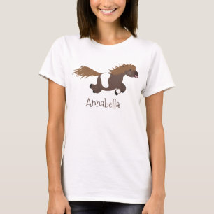 T-shirt Illustration d'un poney de Shetland mignon