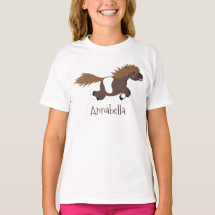 T-shirt Illustration d'un poney de Shetland mignon