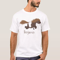 Illustration d'un poney de Shetland mignon