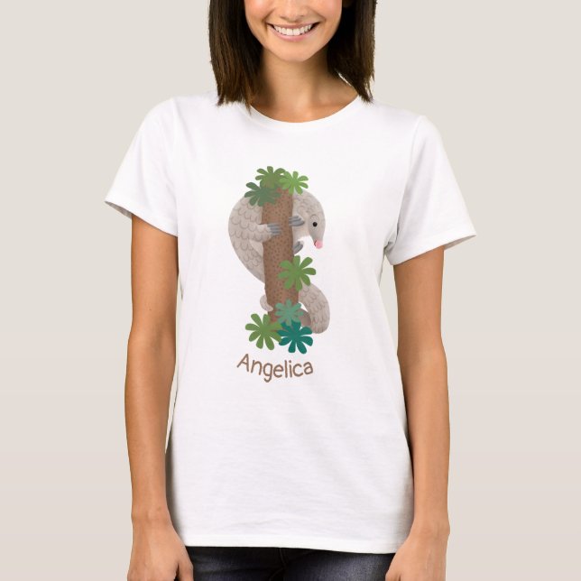 T-shirt Illustration d'une anteure de pangolin mignonne (Devant)