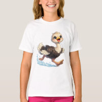 Illustration d'une aventure heureuse d'autruche mi