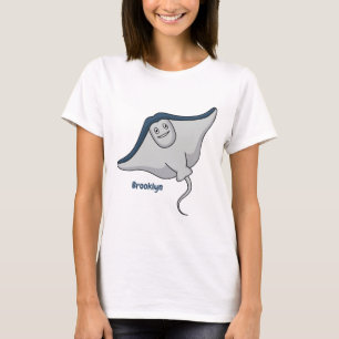 T-shirt Illustration d'une caricature de poisson stingray