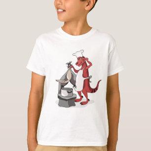 T-shirt Illustration D'Une Cuisine De Chef Tyrannosaurus R
