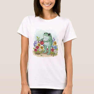 T-shirt Illustration d'une grenouille fantaisiste mignonne