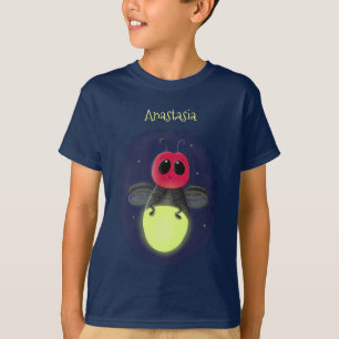 T-shirt Illustration d'une luciole à éclair mignon