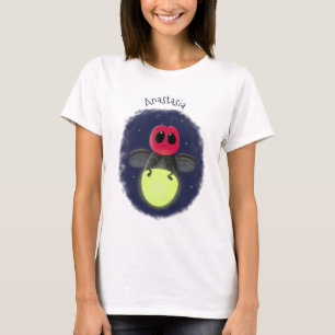 T-shirt Illustration d'une luciole à éclair mignon