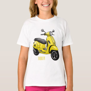 T-shirt Illustration d'une moto cyclable