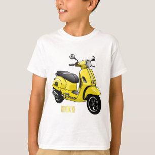T-shirt Illustration d'une moto cyclable