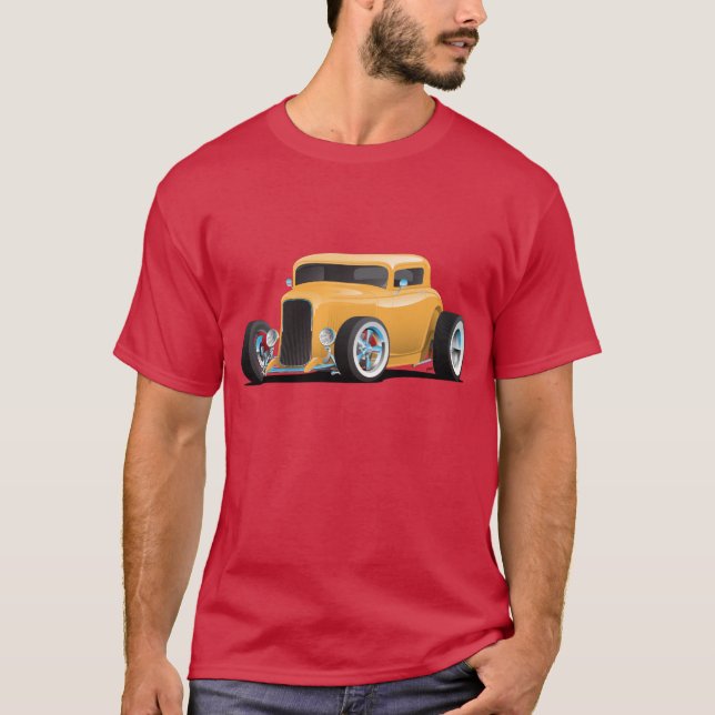 T-shirt Illustration d'une voiture classique américaine de (Devant)